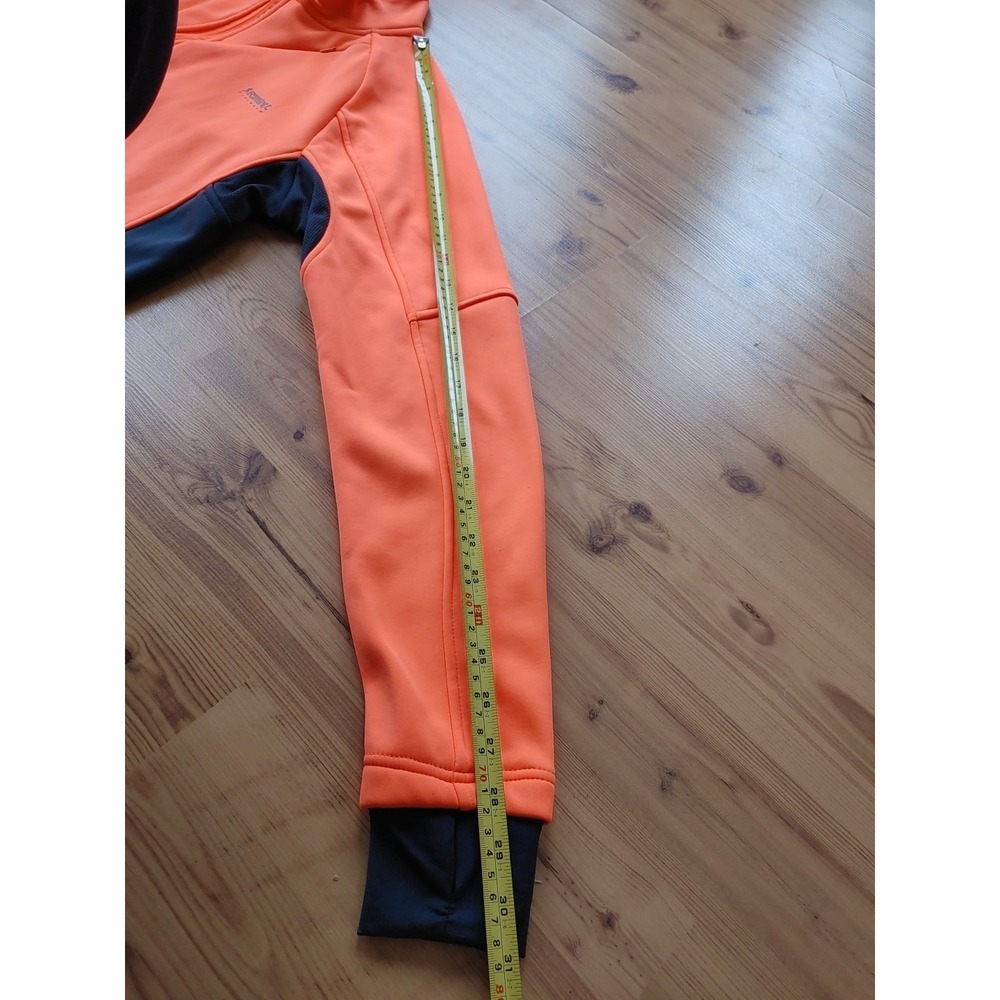 Running Room Fit Wear Men's Windbreaker Fleece Sz S Neon Orange - Picture 12 of 13